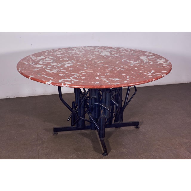 Table with Brutalist Base and Marble Top from Ubaldo Rossi, 1968 For Sale - Image 11 of 12