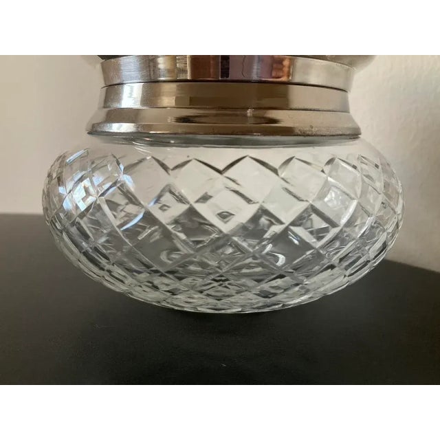 Metal Mid 20th Century English Art Glass and Silver Vanity or Jewelry Box For Sale - Image 7 of 12