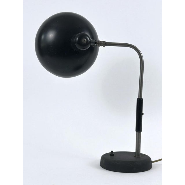 Black Adjustable Bauhaus Table Lamp by SIS, Germany, 1930s For Sale - Image 8 of 18