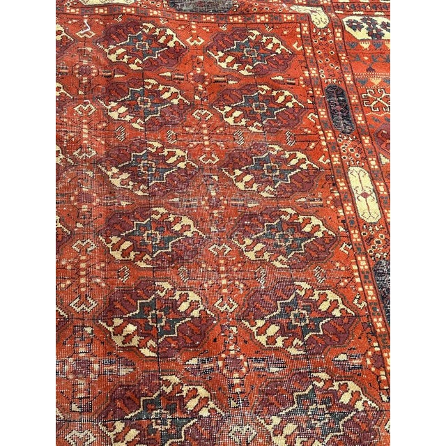 Large Turkish DistressedSparta Rug Bokhara Design, 1920s For Sale - Image 11 of 18