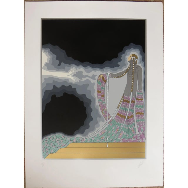 Paper 1980s "Melisande" From the At The Theater Series Serigraph After Erte Serigraph For Sale - Image 7 of 7
