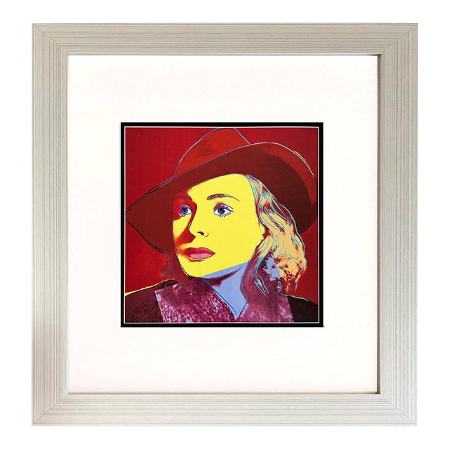 1983 Andy Warhol Pop Art Ingrid Bergman With Hat 7 Framed For Sale