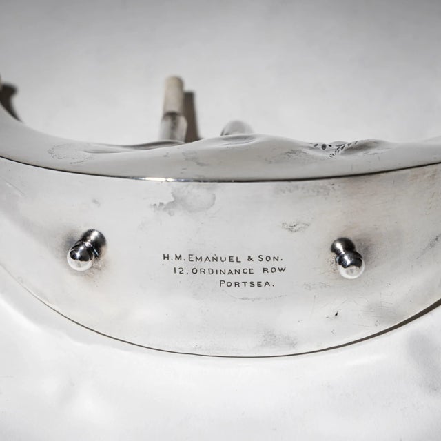 Silver Cigar Lighter in Crescent Moon Shape, 1891 For Sale - Image 6 of 8