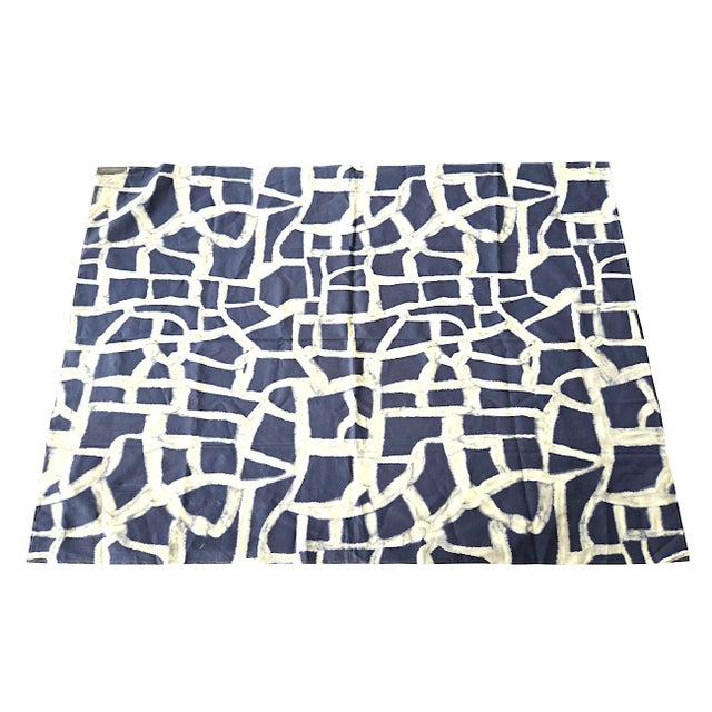 Jim Thompson Timbuktu Fabric in Midnight Blue, 40"/1 Meter For Sale In Miami - Image 6 of 10