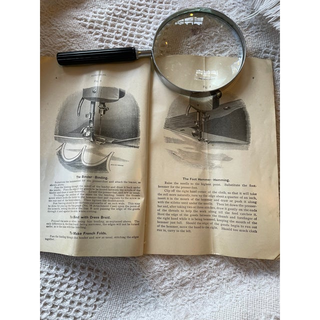 Burnt Umber Antique 1891 Singer Sewing Machine With Foot Treadle For Sale - Image 8 of 10