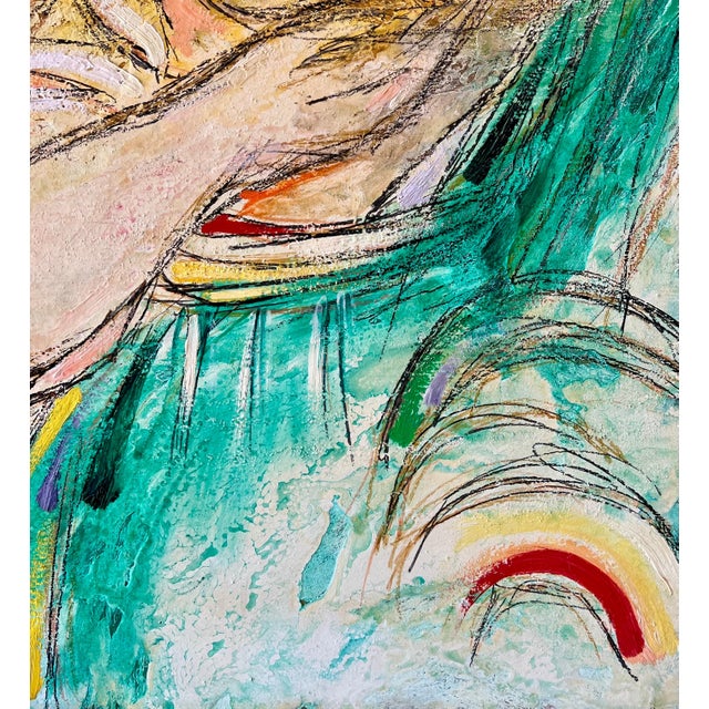 Lazzaro Donati, Italian Modernist Surrealist Woman Colorful Oil Painting Lazzaro Donati, 1961 For Sale - Image 17 of 17