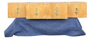 Wall-Mounted Console Cabinet Credenza With White Tile Top in the Style of Tommi Parzinger