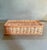 Wood Vintage Tan Woven Rattan Tissue Box Cover For Sale - Image 7 of 8