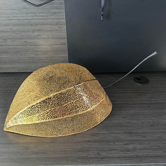 Michael Aram Large Michael Aram Gooseberry Pierced Bowl in Gold 21-22" L X 10.5"d X 4.75"h For Sale - Image 4 of 9