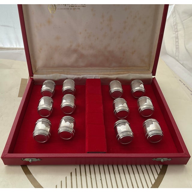 1970s Individual Salt Shakers, Barrel Shape w/ case - Set of 12 For Sale - Image 4 of 8