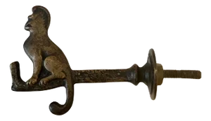 Solid Brass Door Coat Hook with Monkey