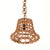 Stunning mid-century french riviera style pendant fully made in curved rattan and hand-woven wicker. This incredibly...