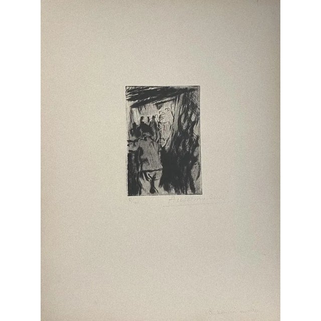 Military'' 1917s is a beautiful print in etching technique, realized by Anselmo Bucci (1887-1955). Hand signed. Numbered...