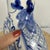 Blue 1970s Chinese Blue White Double Handle Moon Flask Porcelain Vase 10.5" People Theme For Sale - Image 8 of 8