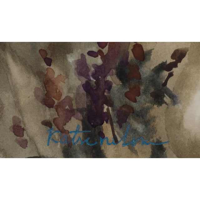 2010s Colorado Evening, ca. 2010 by Naum Katsenelson | Watercolor on paper of a mountain landscape at dusk For Sale - Image 5 of 5