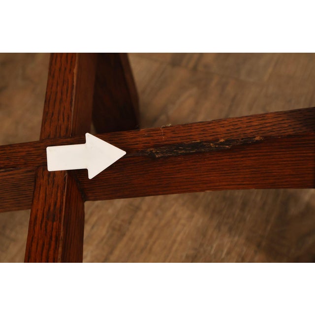 Stickley Mission Collection Oak Octagonal Tabouret Table For Sale - Image 18 of 18