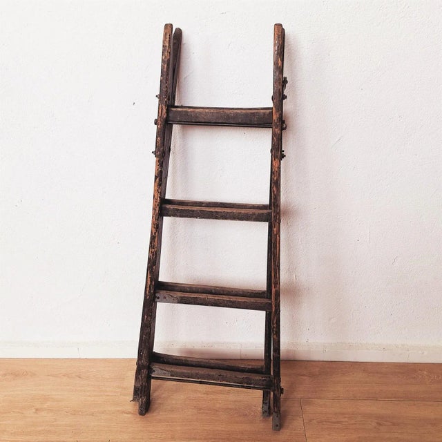 Antique Decorative Wooden Ladder, 1910s For Sale - Image 6 of 7