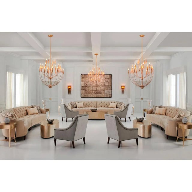 Wood Sparkle Modern Oval Coffee Table For Sale - Image 7 of 7