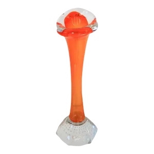 1960's Handblown Glass Aseda Glasbruk Swedish Jack in the Pulpit Vase