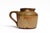 A bold studio pitcher finished in a copper orange glaze with brown undertones. The rounded body tapers toward the mouth,...