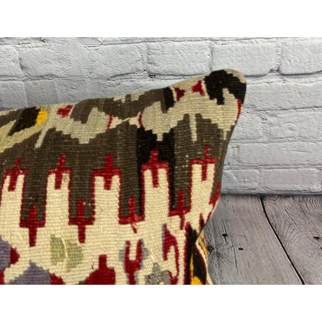 Turkish 16 x 24 Kilim Pillow Turkish Cushion Secret Oasis Pillow Cushion Cover For Sale - Image 3 of 4