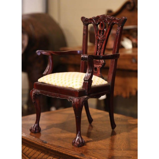 Add a touch of classic English elegance to any decor with this finely crafted doll armchair. Made in England circa 1980,...