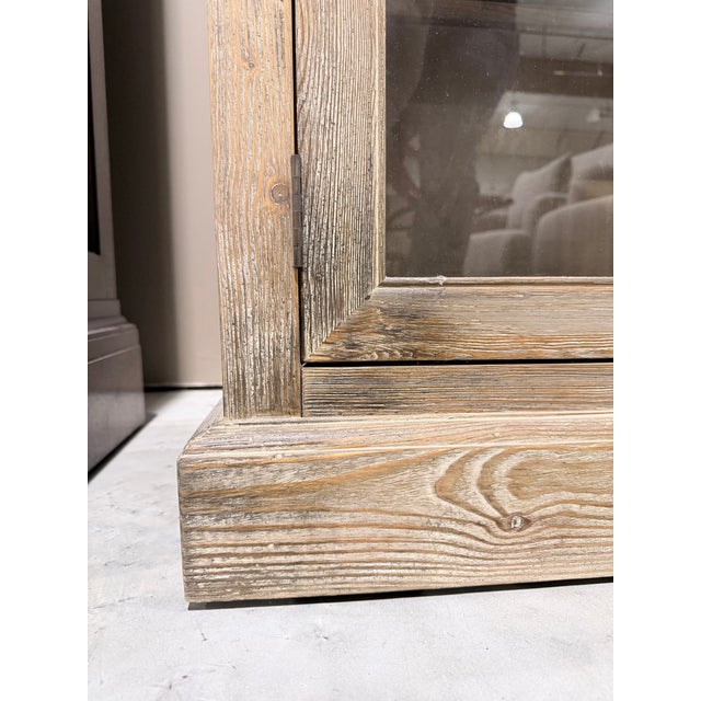 Arhaus Chorus Theory Reclaimed Pine French Casement Display Cabinet For Sale - Image 9 of 12