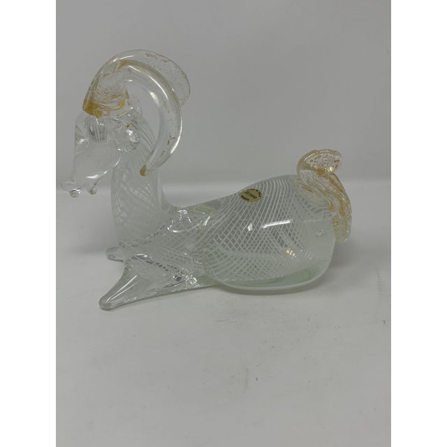 Murano Glass Vintage Ram Figurine For Sale - Image 4 of 7