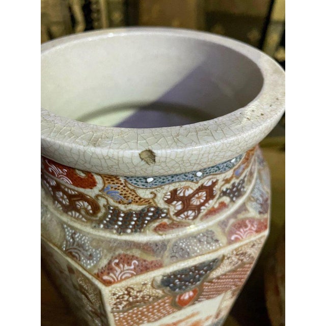 Japanese Vases Satsuma, Set of 2 For Sale - Image 3 of 6