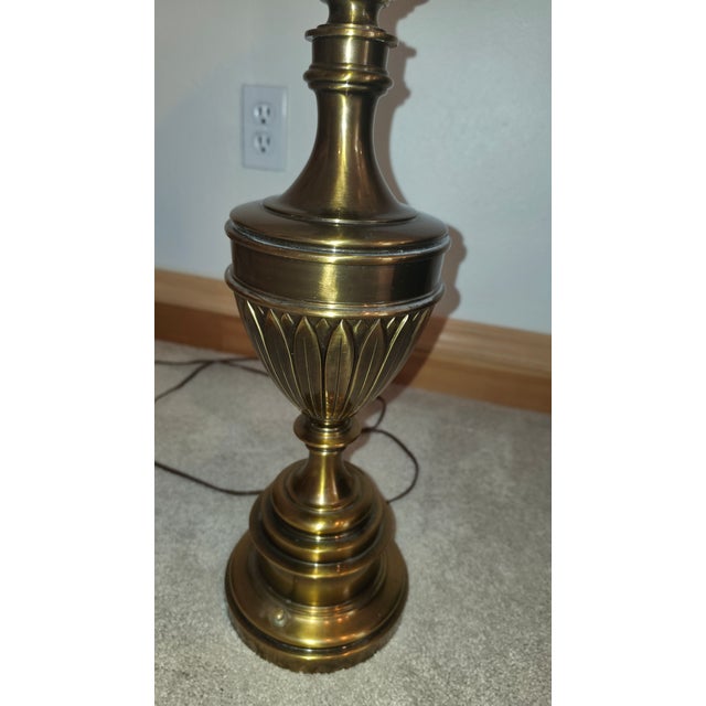 Metal Vintage Mid-Century Modern Solid Brass Trophy / Urn Table Lamp For Sale - Image 7 of 10