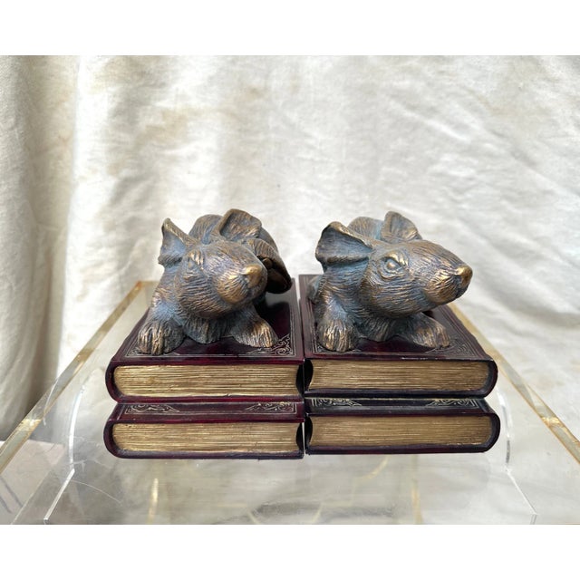 2000 - 2009 Rabbit Bookends-A Set For Sale - Image 5 of 7