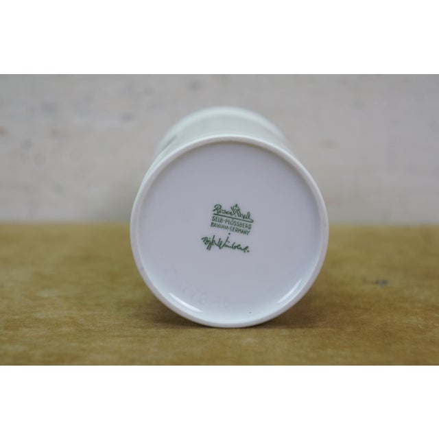White Mid Century German Porcelain Studio Vase by Bjorn Wiinblad for Rosenthal 6.5" For Sale - Image 8 of 14