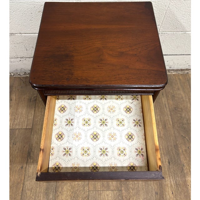 Vintage Art Deco Inlaid Nightstand Side Table End Table For Sale - Image 9 of 12