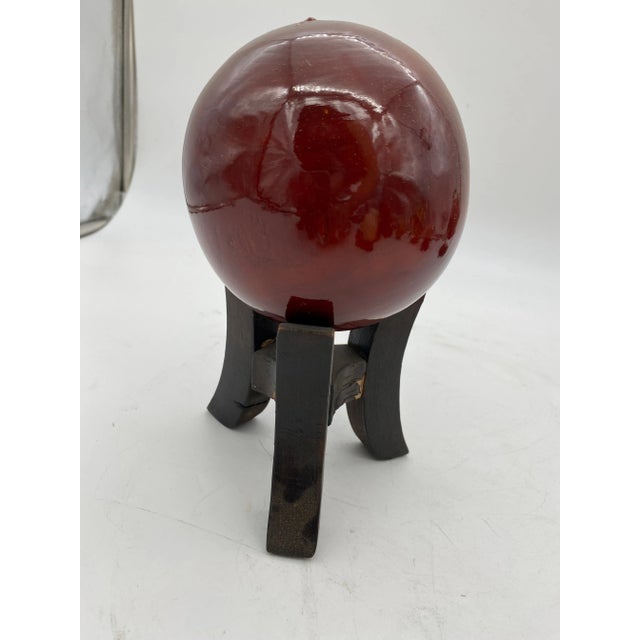 1950s Vintage Marble, Brass, Resin, Glass Spheres With Stands Collection- 8 Pieces For Sale - Image 5 of 12