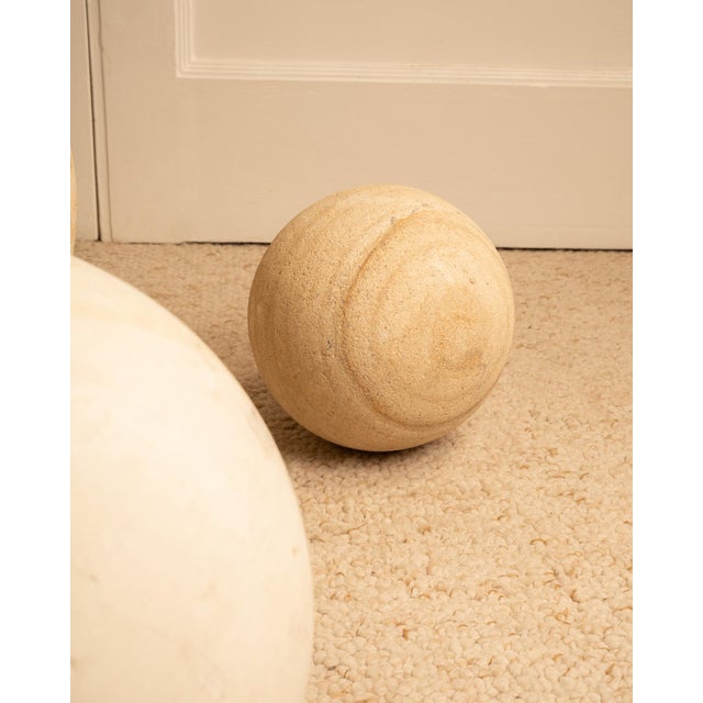 Stone Trio Stone Spheres, 1980s, Set of 3 For Sale - Image 7 of 10