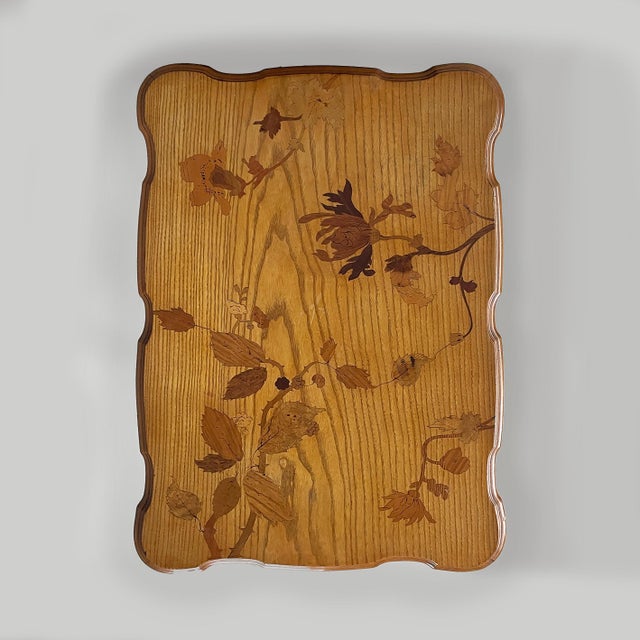 French Wooden Coffee Table in the style of Gallè, 1910s For Sale - Image 5 of 14
