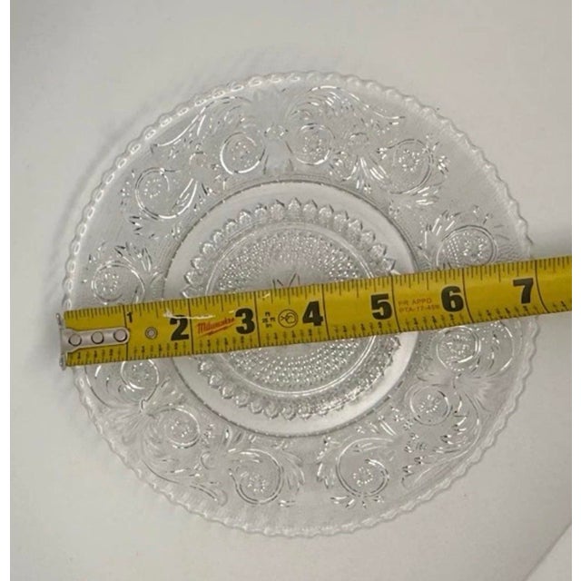 Vintage 1940’s Duncan Miller Crystal 7” Serving Plate For Sale In Seattle - Image 6 of 8