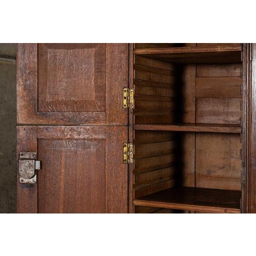 Georgian English Monumental Breakfront Oak Housekeepers Cupboard, 1800s For Sale - Image 18 of 18