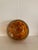 Vintage Amber With Red Polkadot MCM Art Glass Rose Bowl For Sale - Image 4 of 7