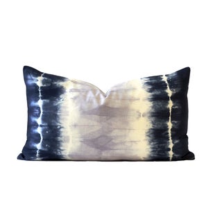 Blue Tie-Dye Pillow For Sale
