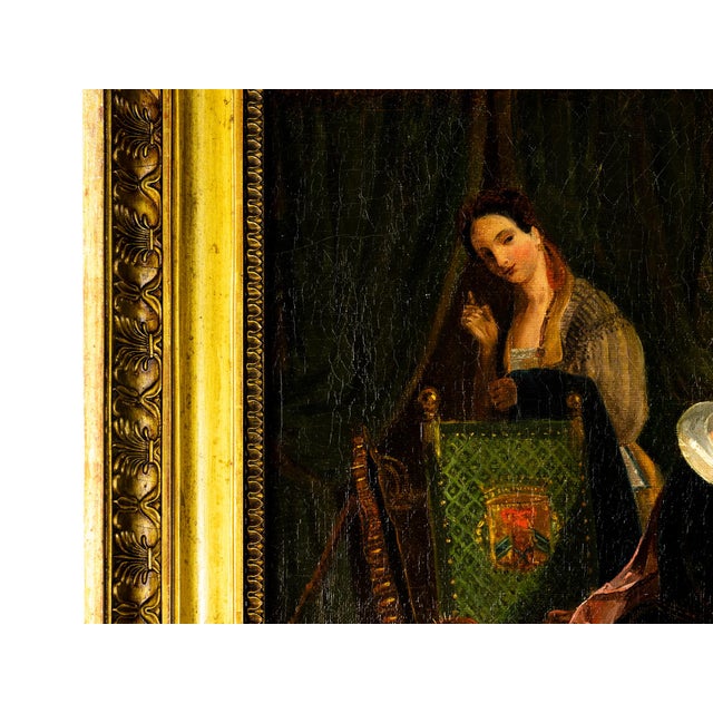 Jean-Augustin Franquelin, Mother and Daughter on Canvas, 1800s, Oil on Canvas, Framed For Sale - Image 6 of 8