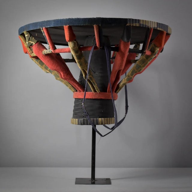 Early 20th Century Early 20th Century Bamileke Royal Fon Headpiece With Ndop Cloth Cameroon Sidley Collection For Sale - Image 5 of 11