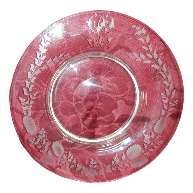 18th Century Glass Plate from Real Fábrica de Cristales de La Granja de San Ildefonso For Sale