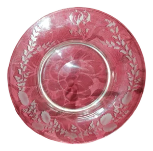 18th Century Glass Plate from Real Fábrica de Cristales de La Granja de San Ildefonso