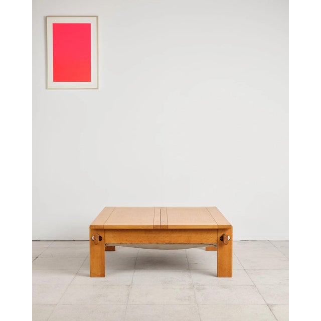 Brutalist Large Brutalist Coffee Table in Oak by Tage Poulsen, Denmark, 1960s For Sale - Image 3 of 18