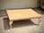 White Oversized Vintage Pickled Cherry Inlaid Coffee Table With Cabriole Legs For Sale - Image 8 of 11