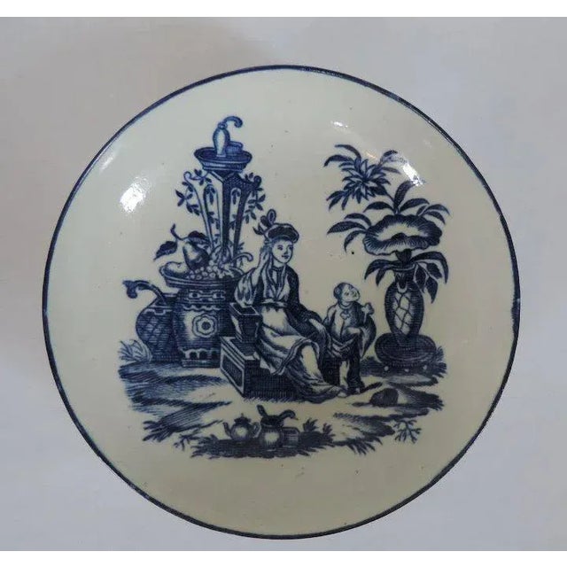Chinese 18th Century Chinese Style Worcester Blue & White Porcelain Saucer Dish For Sale - Image 3 of 9
