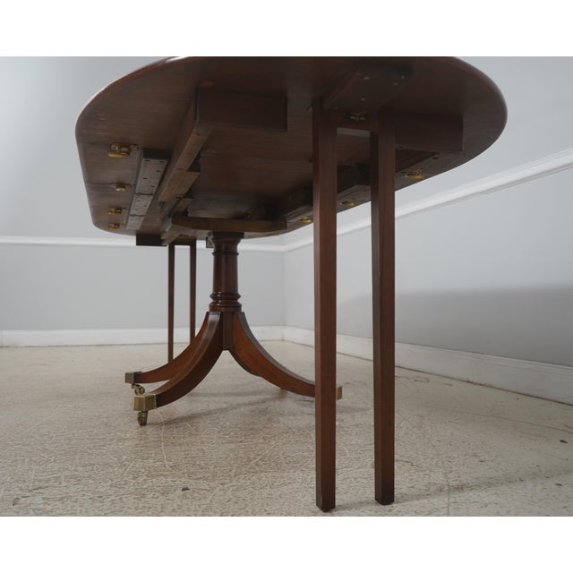 Georgian Style Oval Mahogany Inlaid Dining Table For Sale - Image 17 of 18