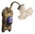 Louis XVI Style Wall Sconce in Bronze and Cut Crystal For Sale