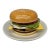 Vintage Ceramic Hamburger Coaster Set With Saucer - 8 pcs For Sale